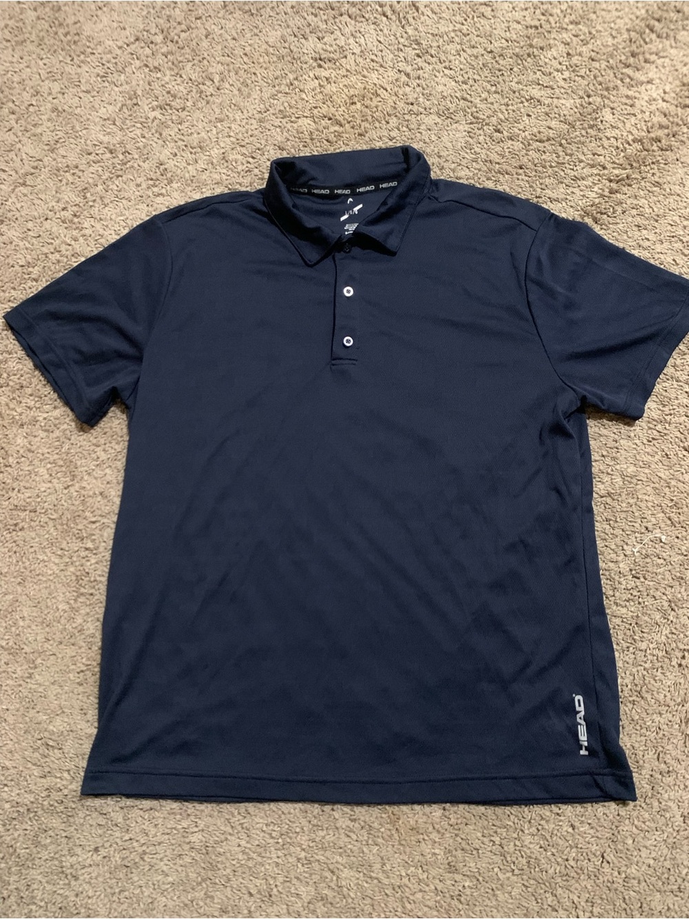HEAD Navy Blue Golf Polo Shirt Large